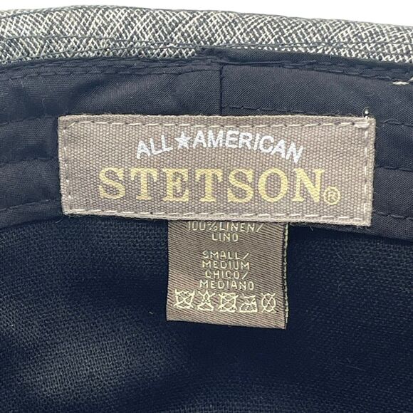 Stetson Hat Mens Small / Medium All American Fedora Gray 100% Linen - Picture 7 of 7